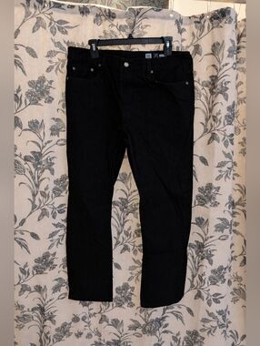 George Brand - Straight Wide Leg Black Jeans - Size Men's 36 x 30